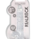 RealRock Crystal Clear 8 Phallic Dildo with Balls - Transparent