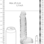 RealRock Crystal Clear 8 Phallic Dildo with Balls - Transparent