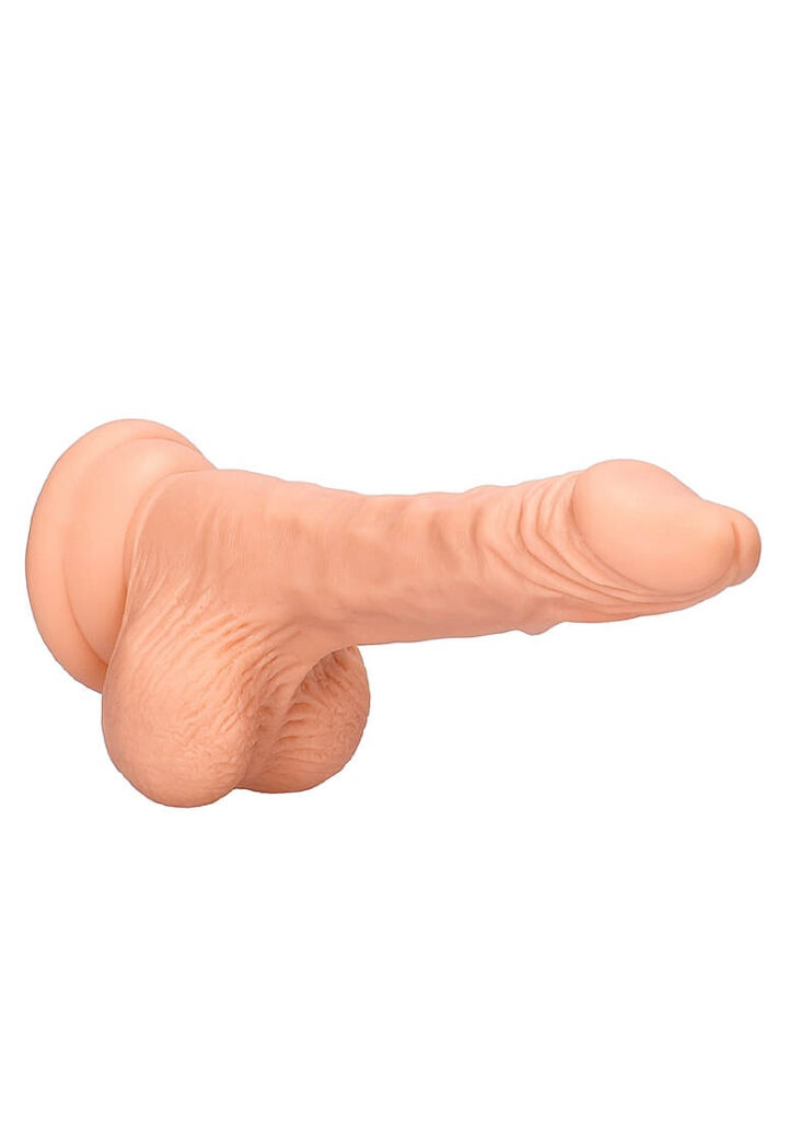 RealRock Realistic 7-inch Dildo With Balls and Suction Cup - Beige