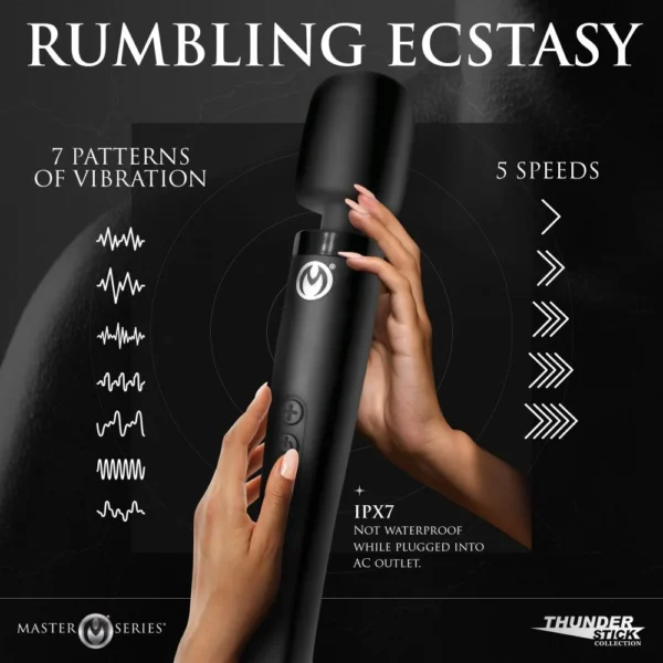 XR Brands Master Series Thunderstick Pro Silicone Wand Massager