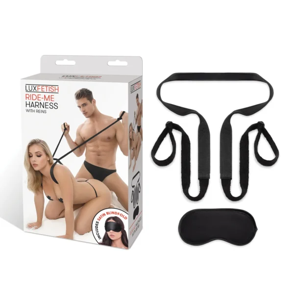 Lux Fetish Ride-Me Harness with Reins