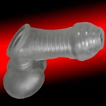 OxBalls Sackjack Wearable Jackoff Sheath - Clear Frost