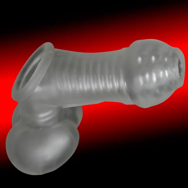 OxBalls Sackjack Wearable Jackoff Sheath - Clear Frost