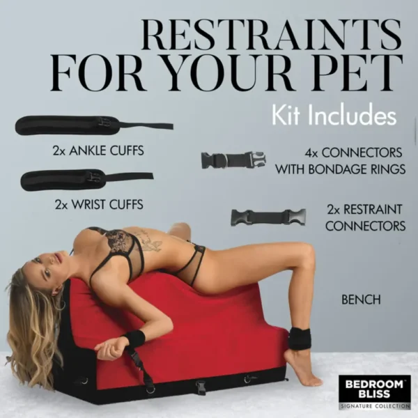 Bedroom Bliss Contoured Bondage Bench - Restraints for your pet