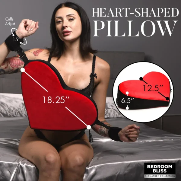 Bedroom Bliss Heart-shaped Bondage Pillow