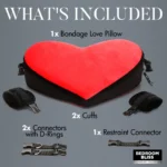 Bedroom Bliss Heart-shaped Bondage Pillow