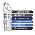 Clear Stretchy Studded Penis Sleeve Ring