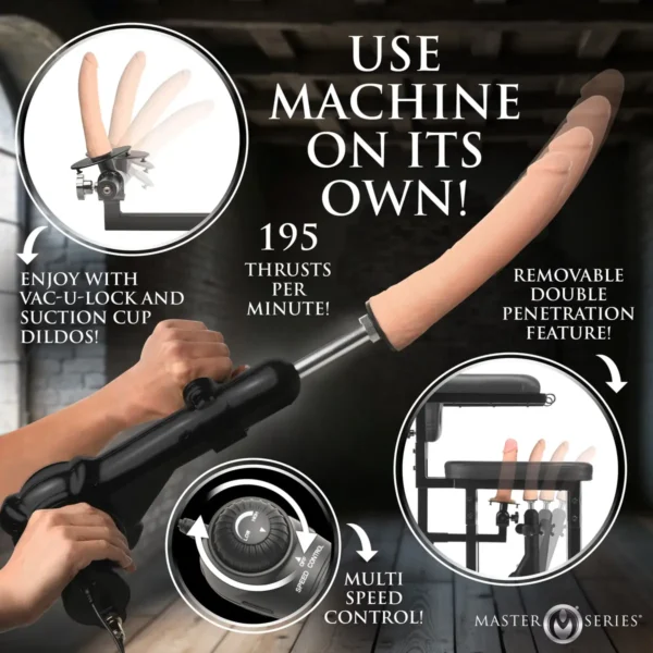 Full Domination Bondage Chair & Thrusting Machine