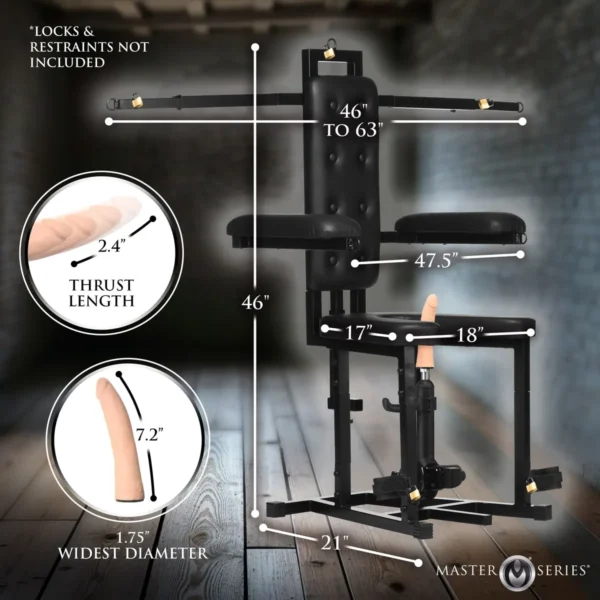 Full Domination Bondage Chair & Thrusting Machine