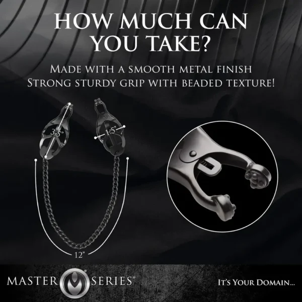 Master Series Monarch Noir Nipple Vice Clamps - How Much Can You Take?