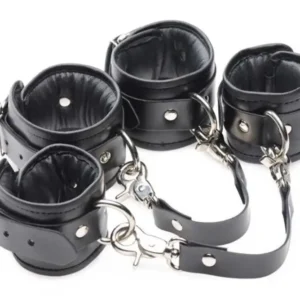 Master Series Strap Linked Bondage Wrist & Ankle Cuffs