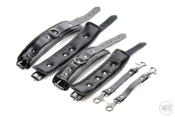 Master Series Strap Linked Bondage Wrist & Ankle Cuffs