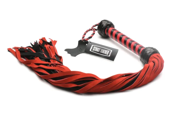 STRICT Leather Black & Red Suede Flogger