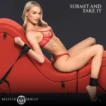 Scene Setter Bondage Chaise with Pillows - Red