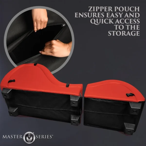 Scene Setter Bondage Chaise with Pillows - Red