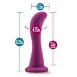 Temptasia By Blush - Bellatrix Curved G-Spot Plum 6.25-Inch Long Suction Cup Dildo