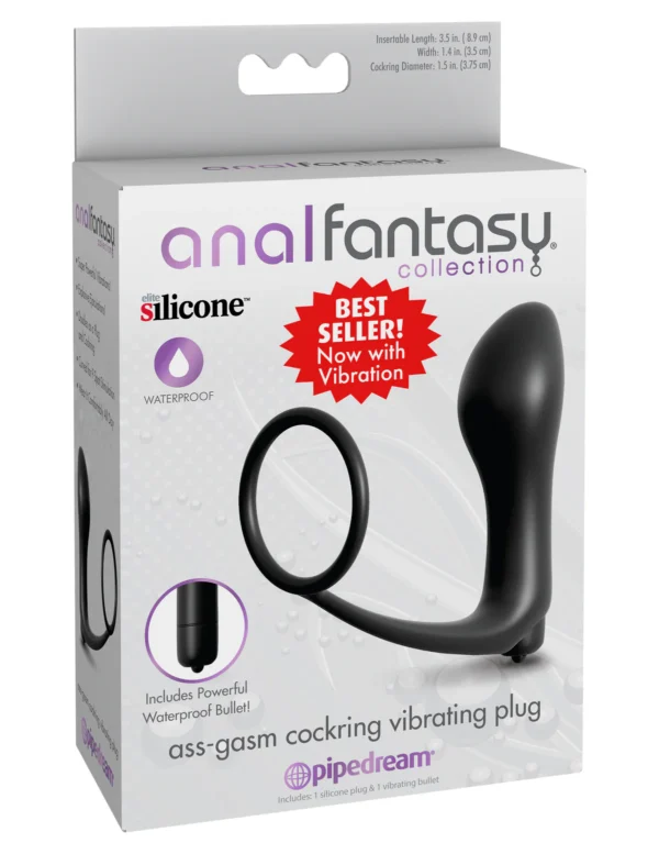Anal Fantasy Collection - Ass-Gasm Cock Ring Vibrating Prostate Plug