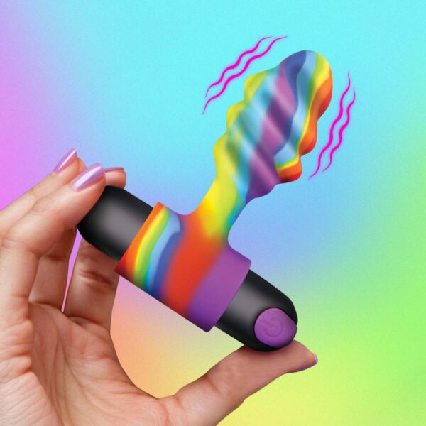 Bang! Vibrating Rainbow Remote-Control Butt Plug