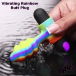 Bang! Vibrating Rainbow Remote-Control Butt Plug