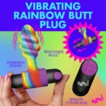 Bang! Vibrating Rainbow Remote-Control Butt Plug