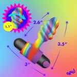 Bang! Vibrating Rainbow Remote-Control Butt Plug