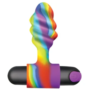 Bang! Vibrating Rainbow Remote-Control Butt Plug
