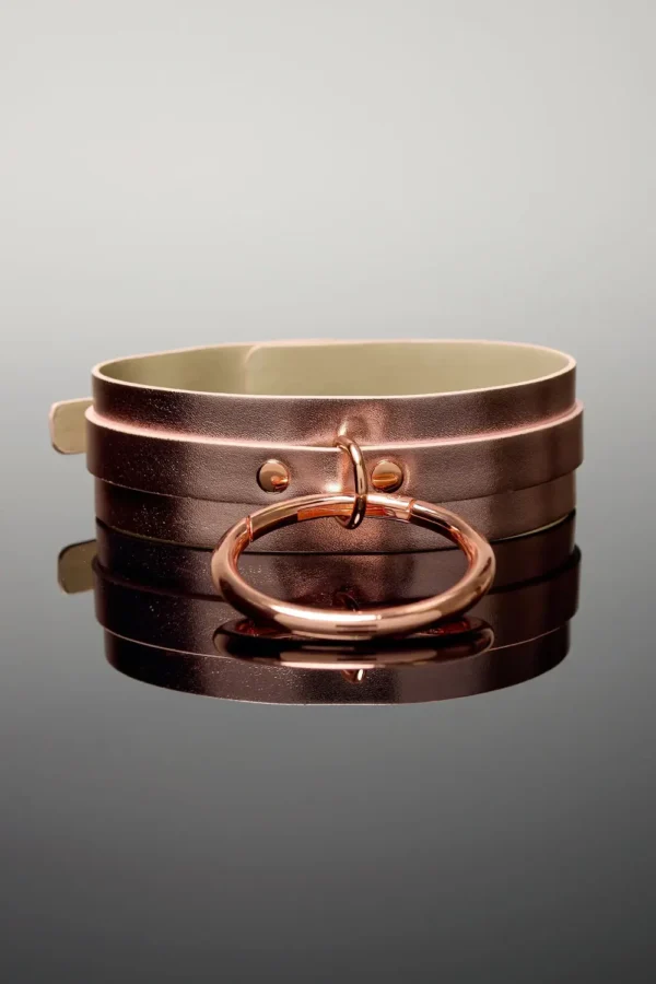 Coquette Rose Gold Bondage Collar