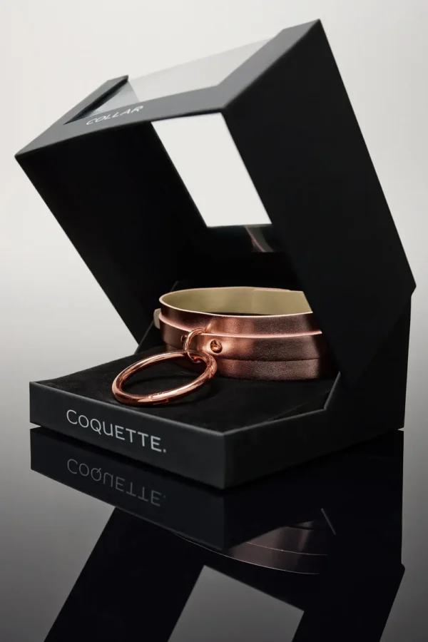 Coquette Rose Gold Bondage Collar
