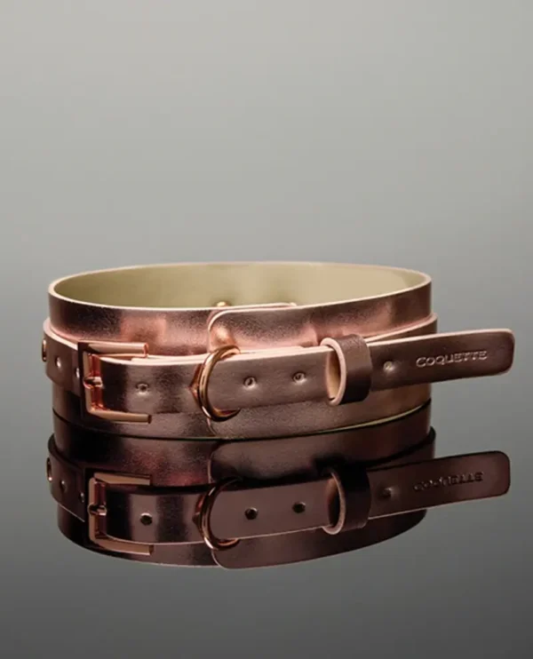 Coquette Rose Gold Bondage Collar