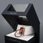 Coquette Vegan Leather Collar - White & Rose Gold