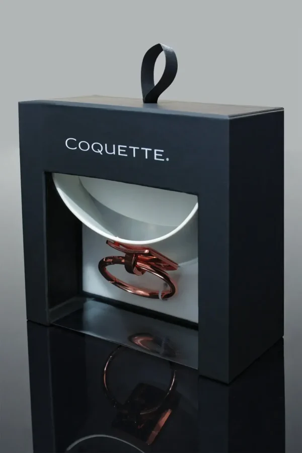 Coquette Vegan Leather Collar - White & Rose Gold