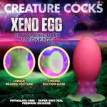 Creature Cocks Xeno Egg Glow-in-the-Dark Silicone Fantasy Plug - Large