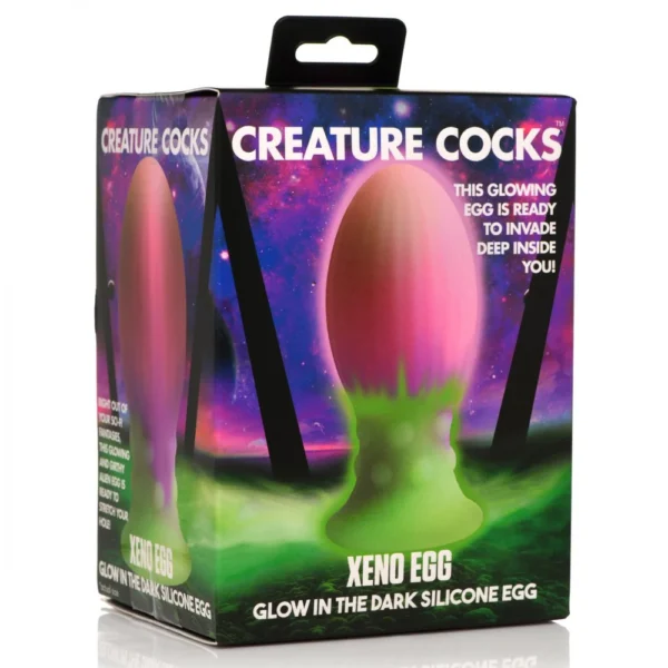 Creature Cocks Xeno Egg Glow-in-the-Dark Silicone Fantasy Plug - Large