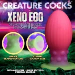 Creature Cocks Xeno Egg Glow-in-the-Dark Silicone Fantasy Plug - XL