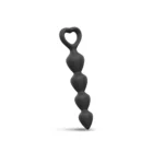 Love to Love Bing Bang Large Graduated Silicone Anal Beads - Black Onyx