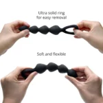 Love to Love Bing Bang Large Graduated Silicone Anal Beads - Black Onyx