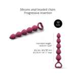 Love to Love Bing Bang Medium Graduated Silicone Anal Beads - Plum Star