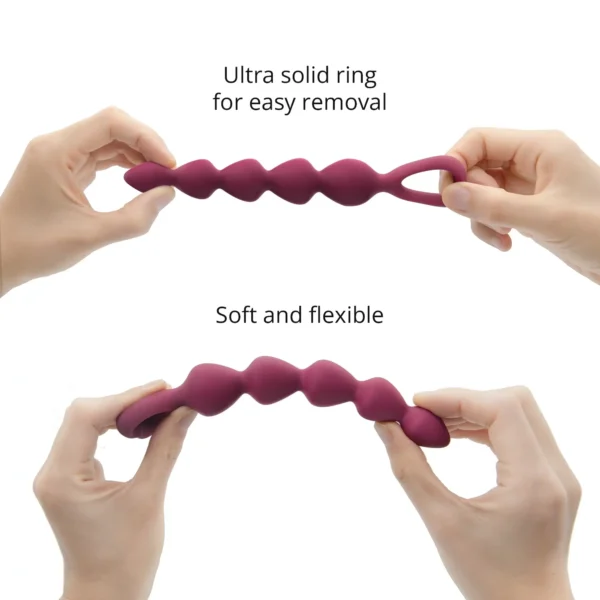 Love to Love Bing Bang Medium Graduated Silicone Anal Beads - Plum Star