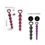 Love to Love Bing Bang Medium Graduated Silicone Anal Beads - Plum Star
