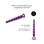 Love to Love Bing Bang Small Graduated Silicone Anal Beads - Purple Rain