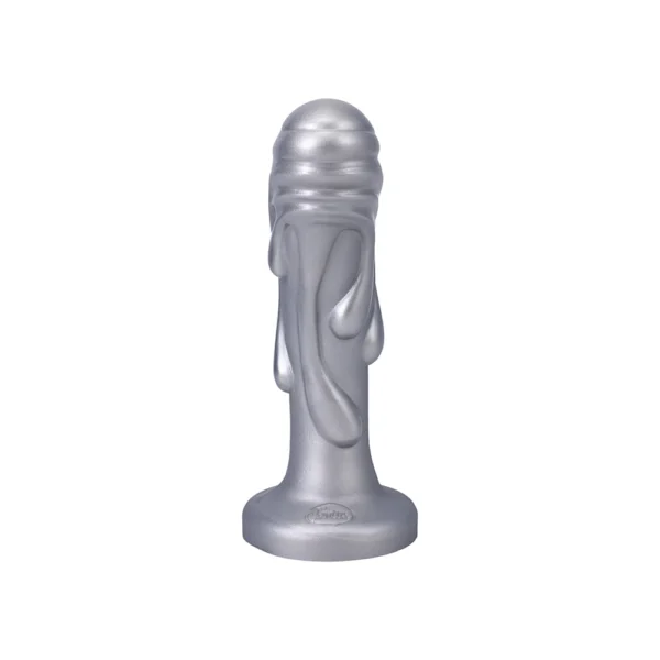 Tantus Magma Textured Silicone Dildo - Silver