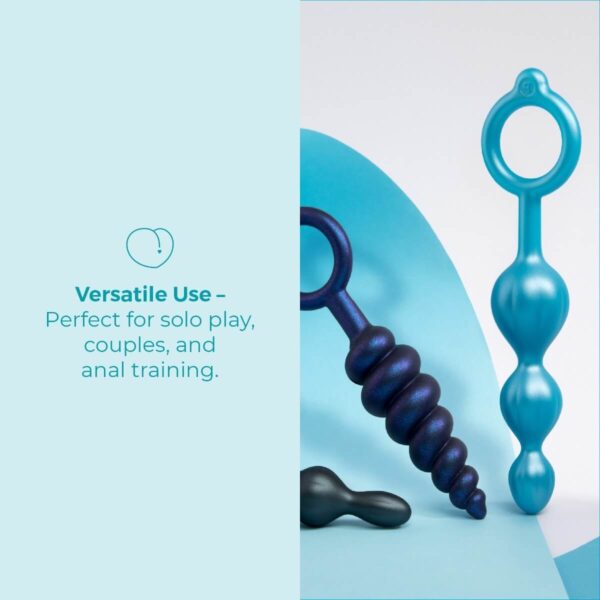 b-Vibe Butties Beaded Bundle 3-Piece Anal Trainer Plug Set