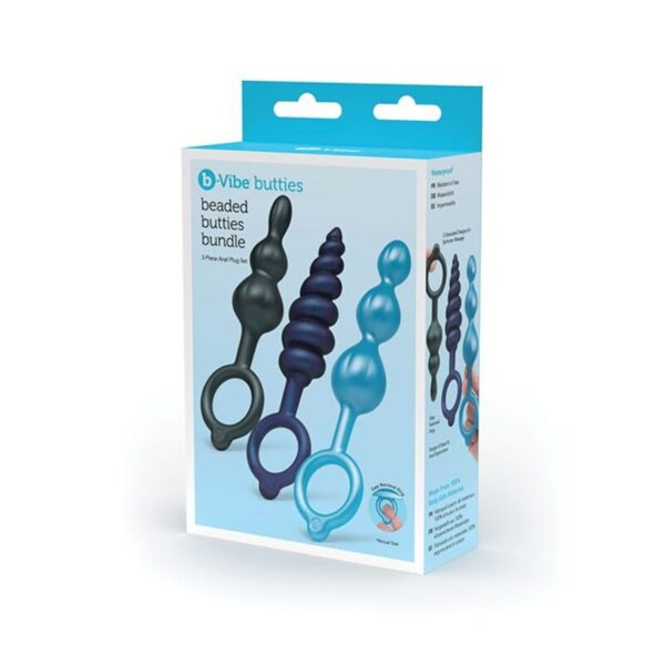 b-Vibe Butties Beaded Bundle 3-Piece Anal Trainer Plug Set