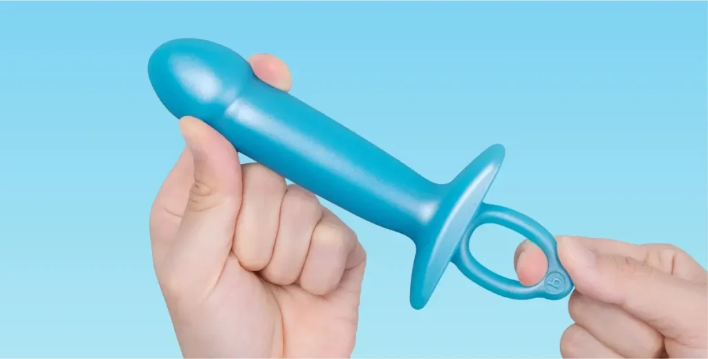 b-Vibe Butties Lil Dil Silicone Anal Dildo - Multipurpose Finger Ring