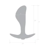 2.5-inch Stainless Steel Bling Prostate Massager Plug
