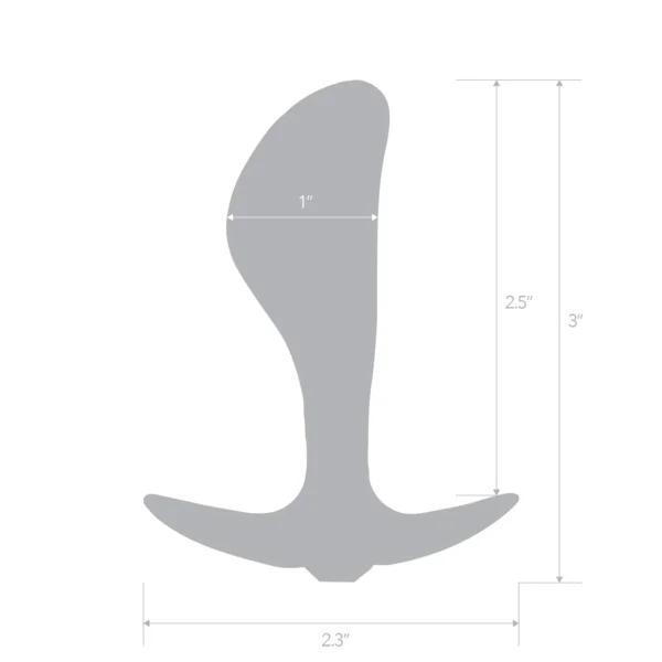 2.5-inch Stainless Steel Bling Prostate Massager Plug