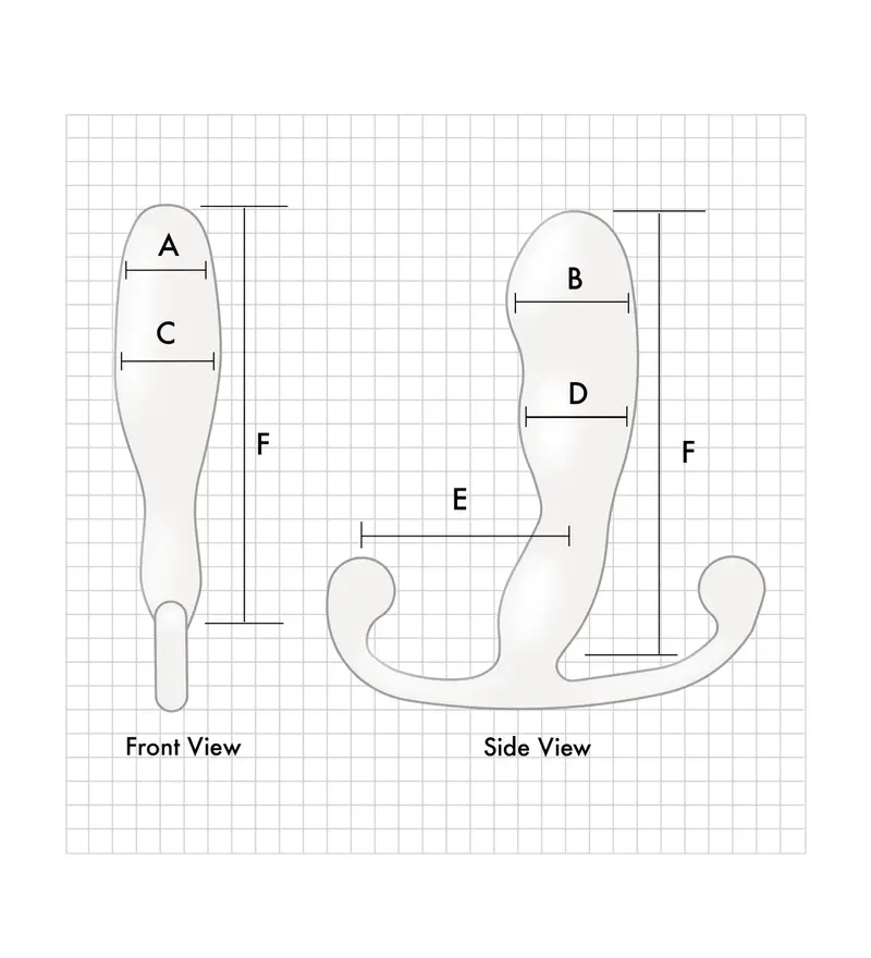 Aneros Helix Trident hands-free prostate massager Dimensions