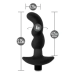 Blush Anal Adventures Platinum Prostate Massager 03 black vibrating silicone plug