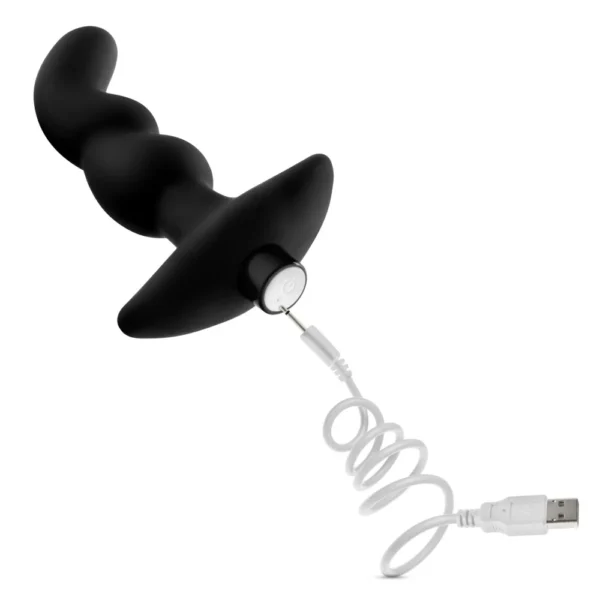 Blush Anal Adventures Platinum Prostate Massager 03 black vibrating silicone plug