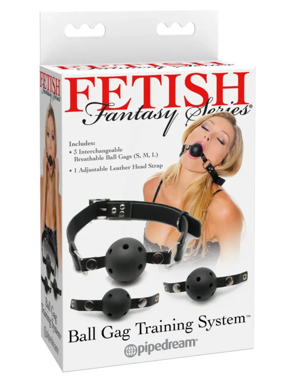 Fetish Fantasy Series Ball Gag Training System - Black